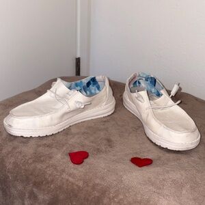 Hey Dude Women's White Loafers